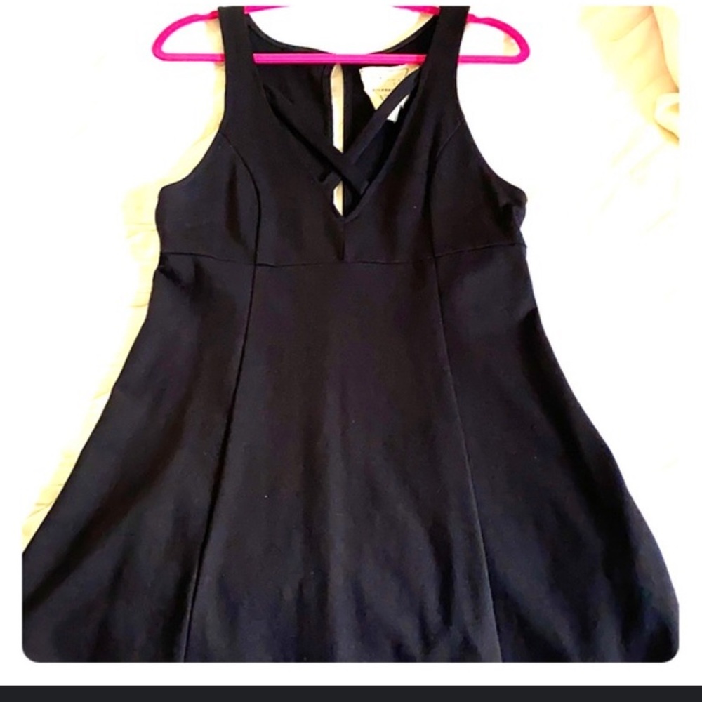 Free People black skater mini dress